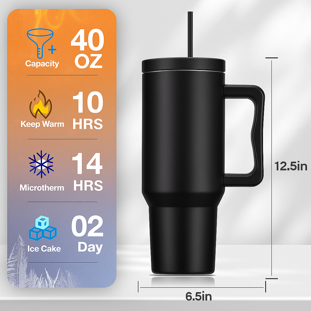 1200ml tumbler black