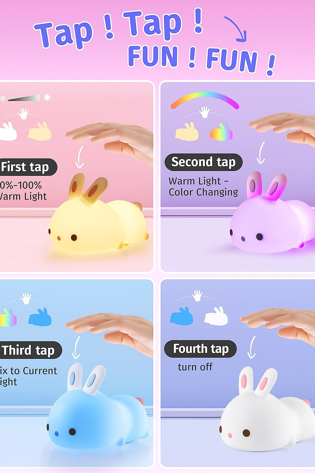 Rabbit Silicone Night Light