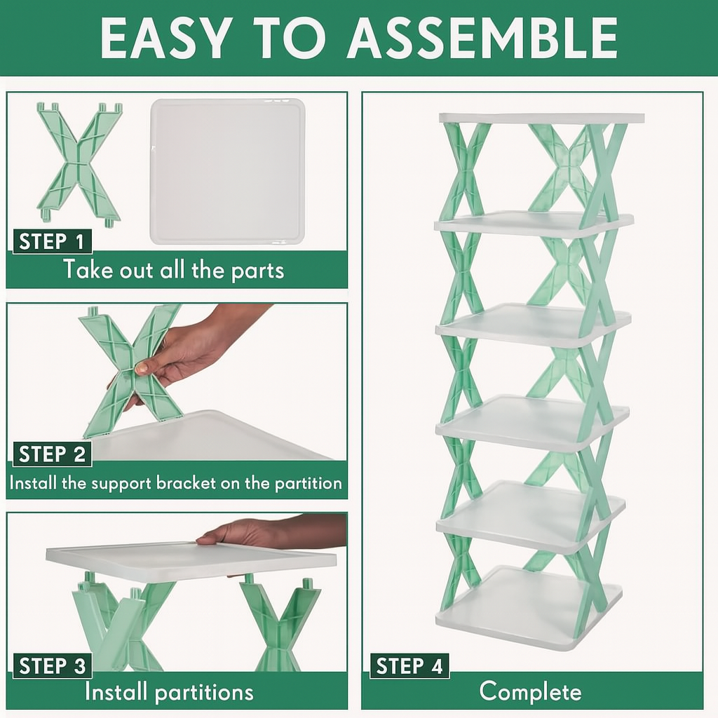 Folding Shoes Rack 8 Layer