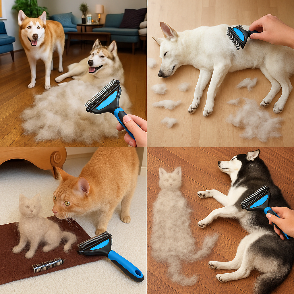 2 in 1 Dog Deshedding Tool