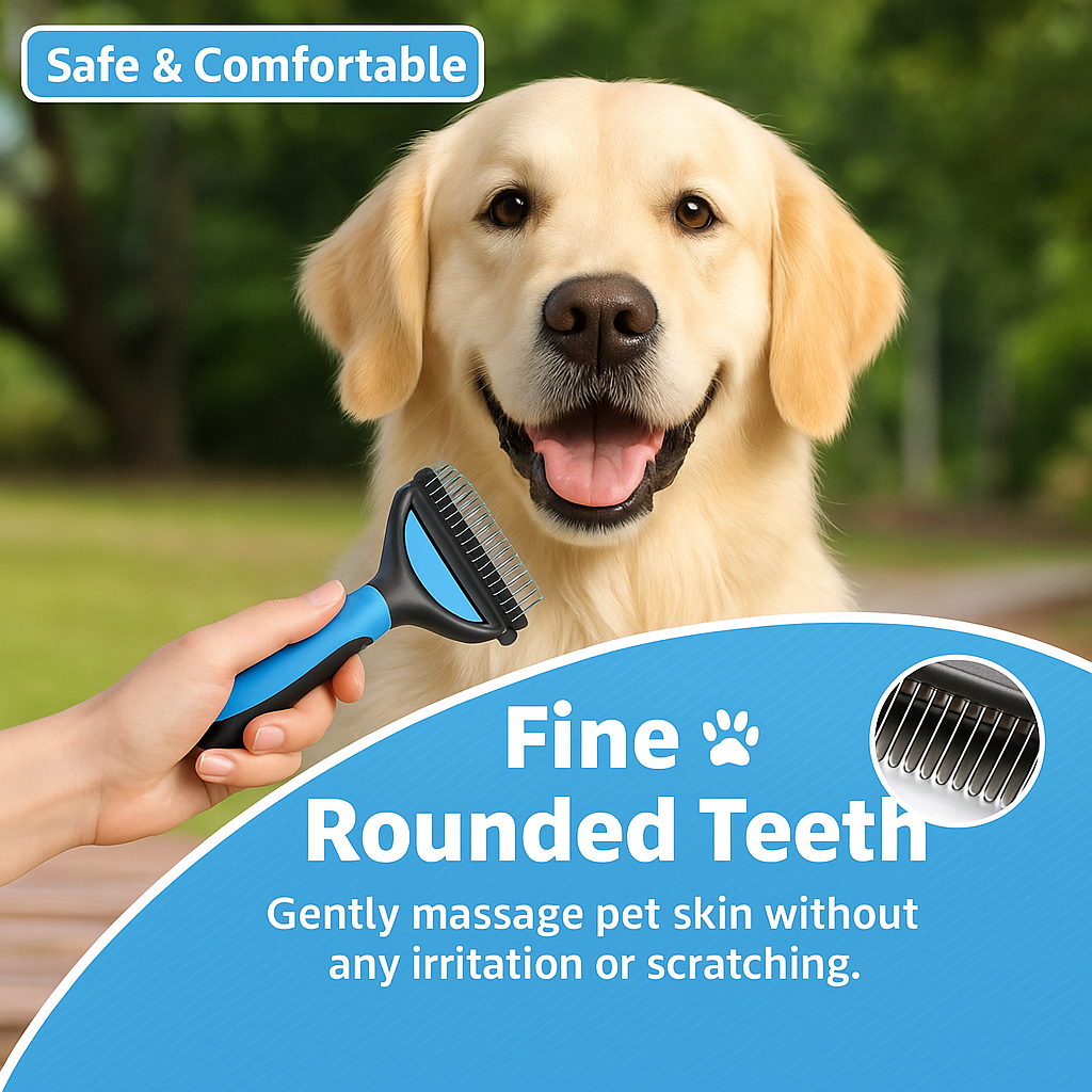2 in 1 Dog Deshedding Tool