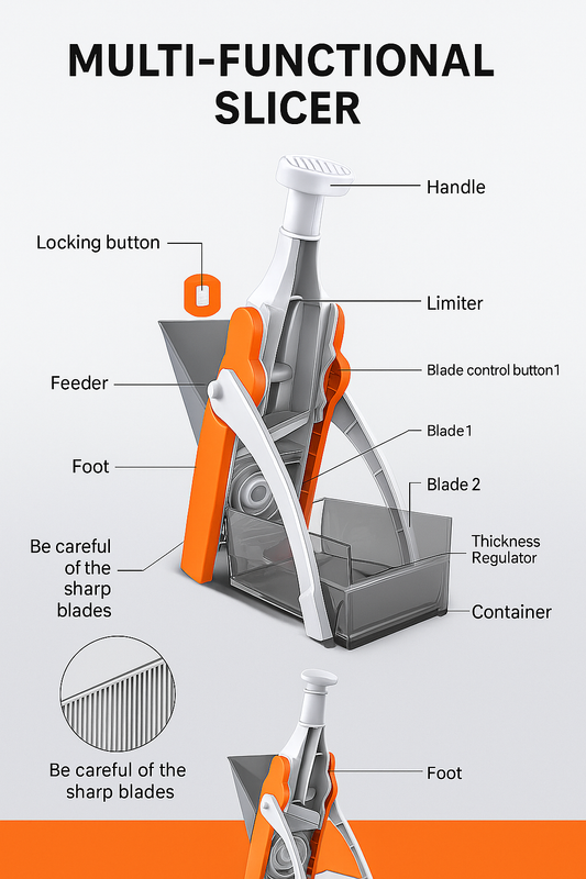 Safe mandoline slicer