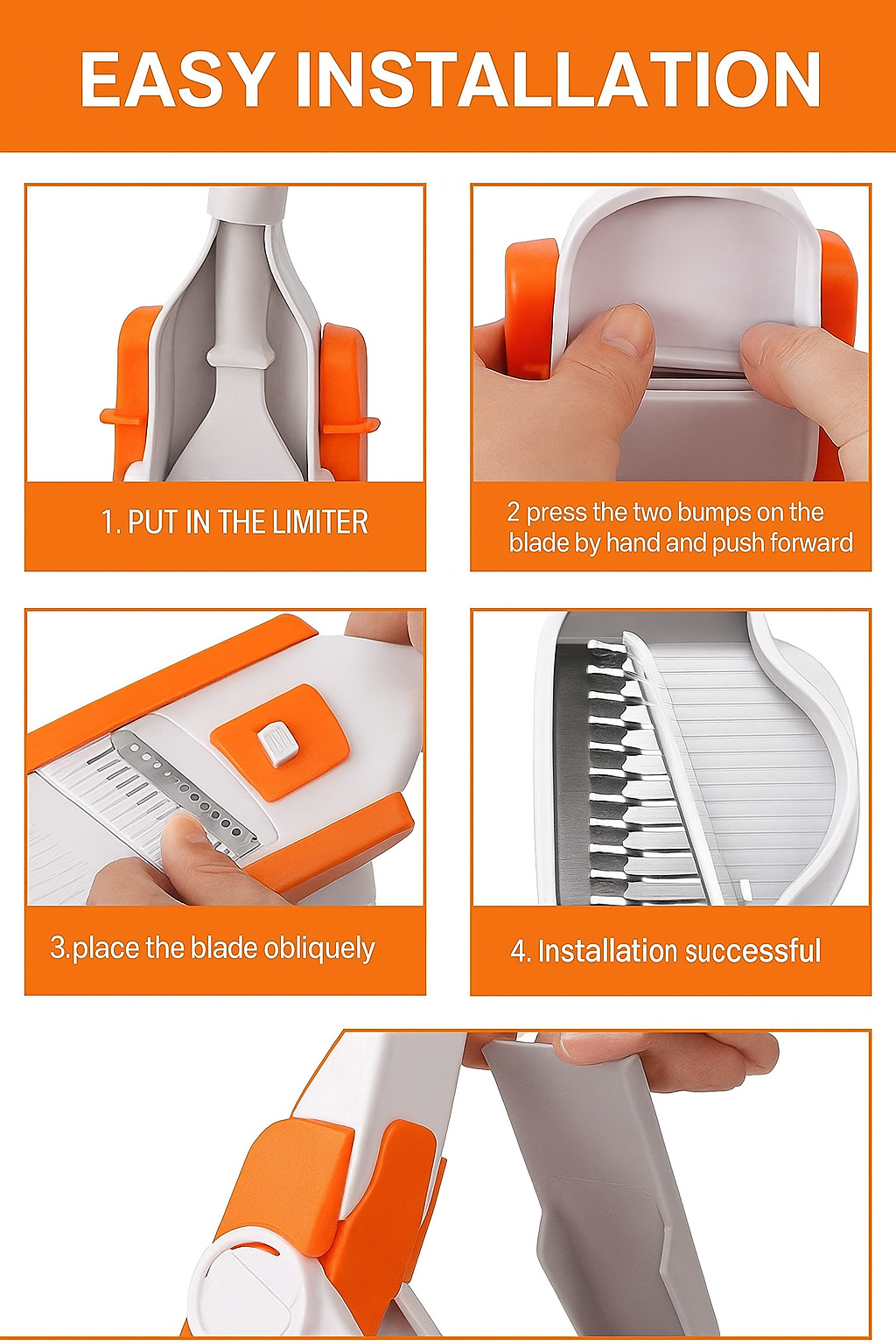 Safe mandoline slicer
