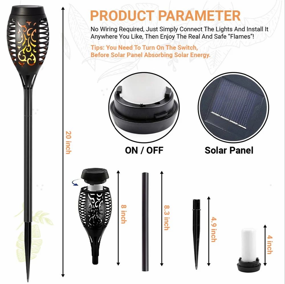 Garden Solar Flame Lights