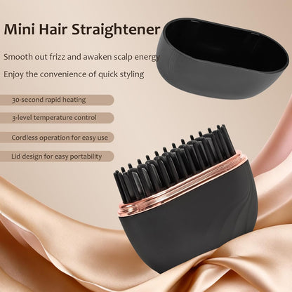 Mini hair straightener comb