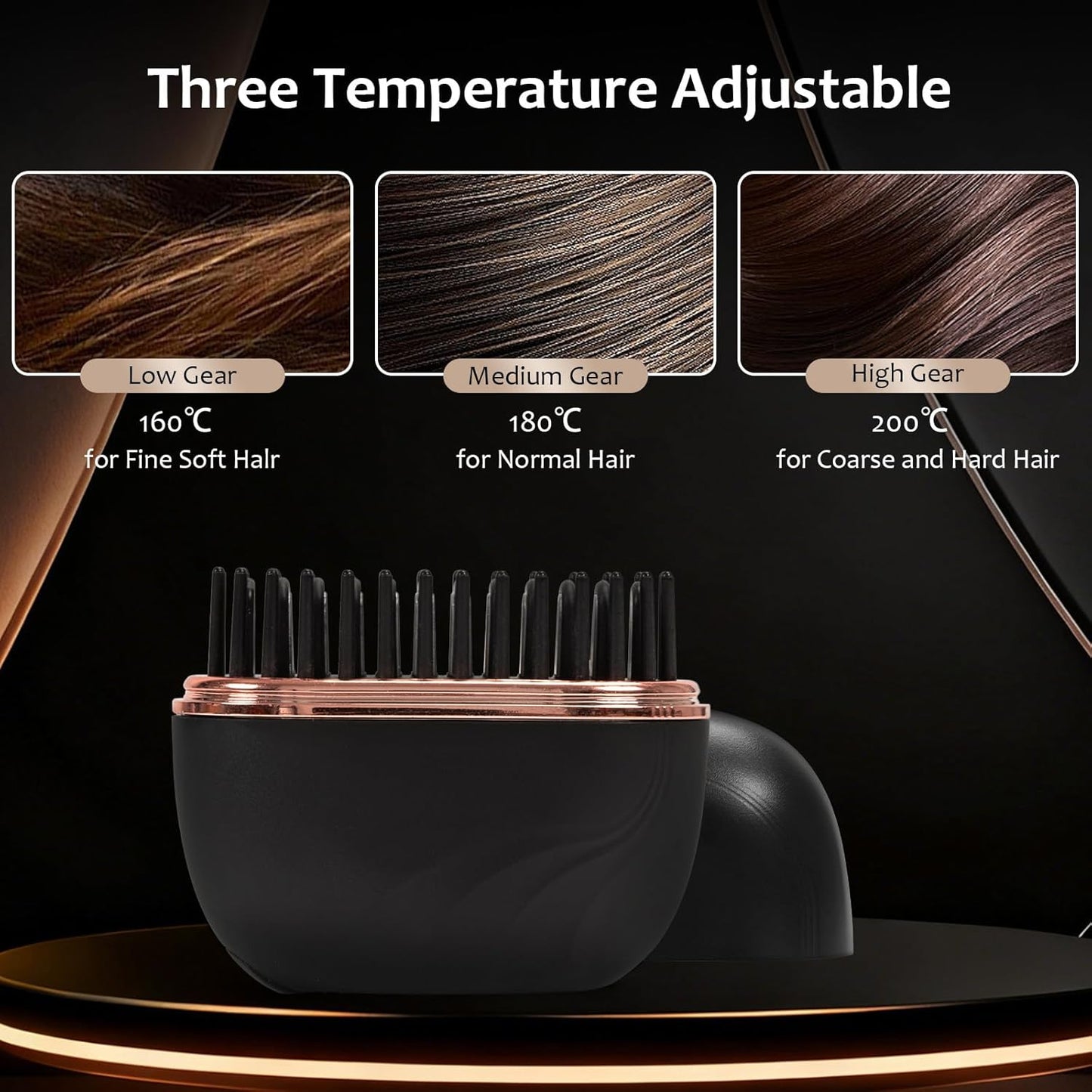 Mini hair straightener comb
