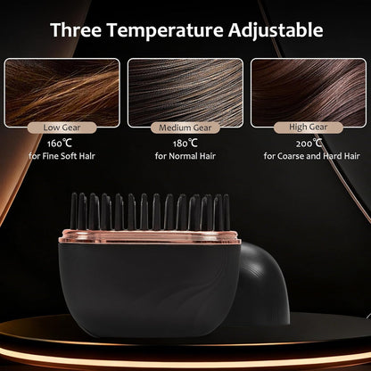 Mini hair straightener comb