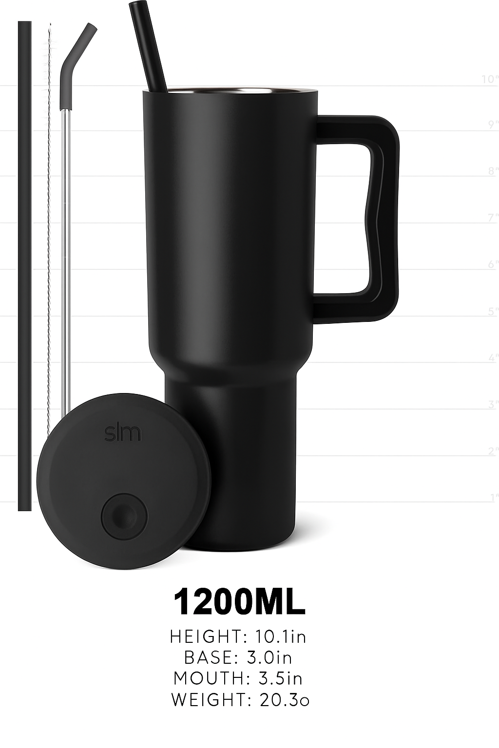 1200ml tumbler black