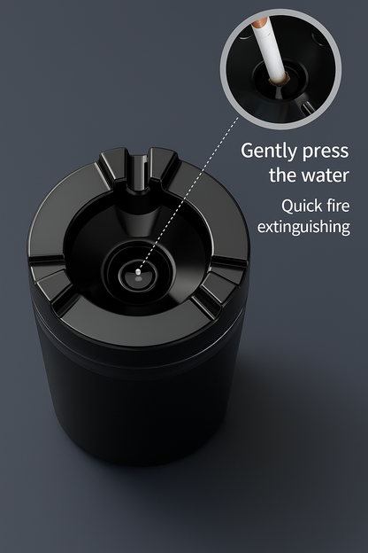 Ashtray with water tank