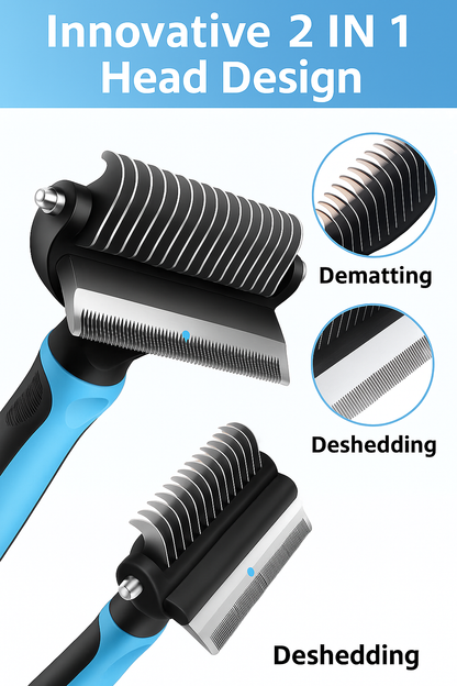 2 in 1 Dog Deshedding Tool
