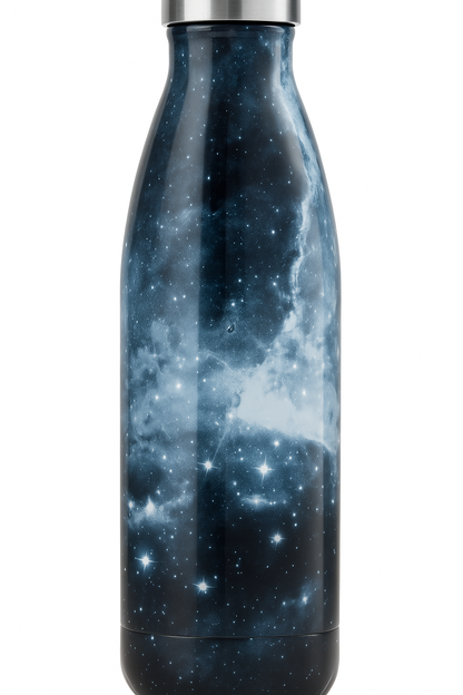 500ml double wall printed steel bottle leaf