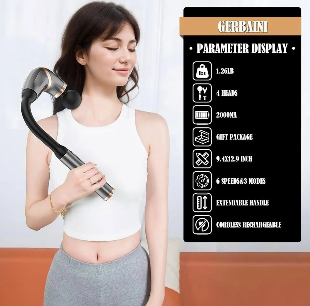 Massage Gun with Extension Handle
